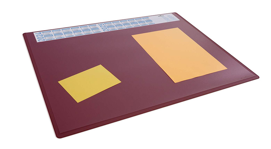 Skrivunderlägg Durable Transp Klaff PP Röd 650x500mm