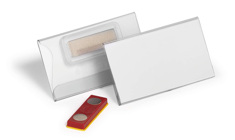 Namnskylt Durable Magnet Fix Transparent 40x75mm 25st