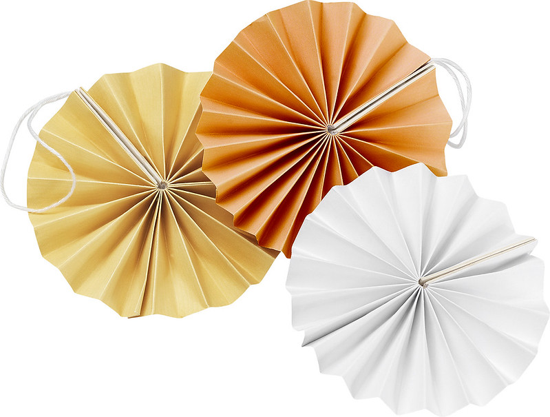 Veckat Cult Design Pynt Vit-Aprikos-Guld 7.5cm 3st