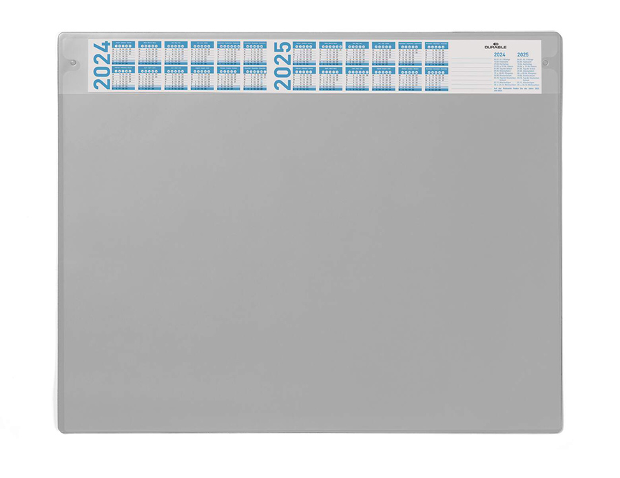 Skrivunderlägg Durable Årskalender och Borttagbar Klaff Grå 650x520mm