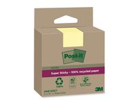 Notes Post-it SS 76x76mm Recycled Gul 3st
