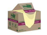 Notes Post-it SS Recycled Gul 76x76mm 12st