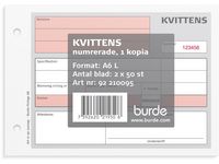 Blankett kvittens Kopia 2x50 Blad A6 L