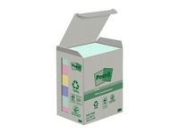 Notes Post-it 100%Recy Sorterade Färger 38x51mm 6st