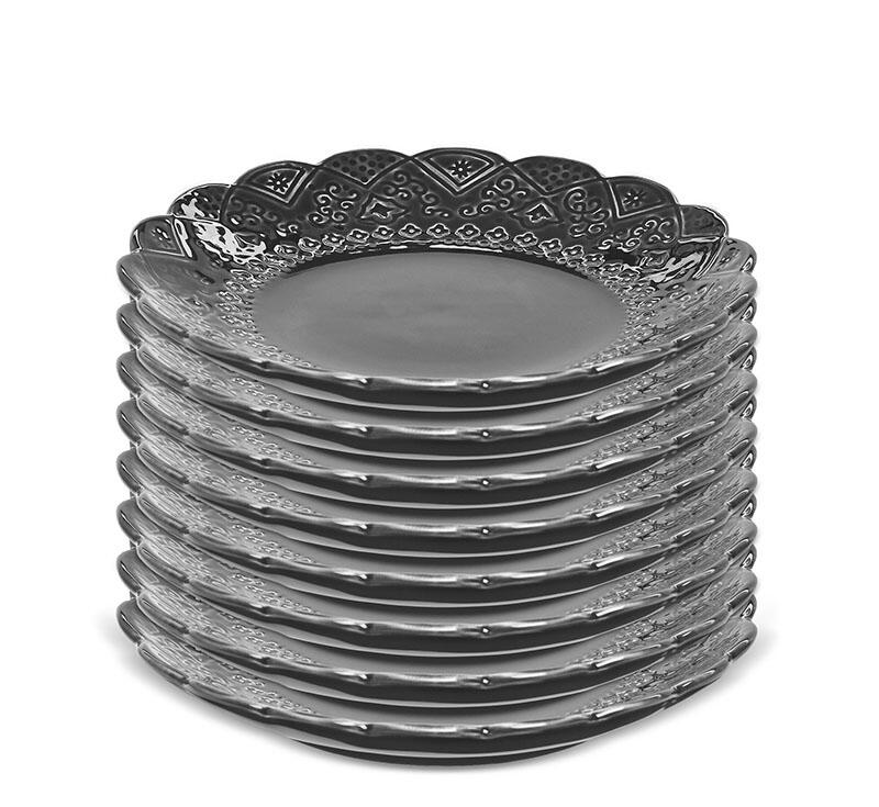 Servis set Assiett Cult Design Orient Asfalt 19cm Servis set Assiett Cult Design Orient Asfalt 19cm