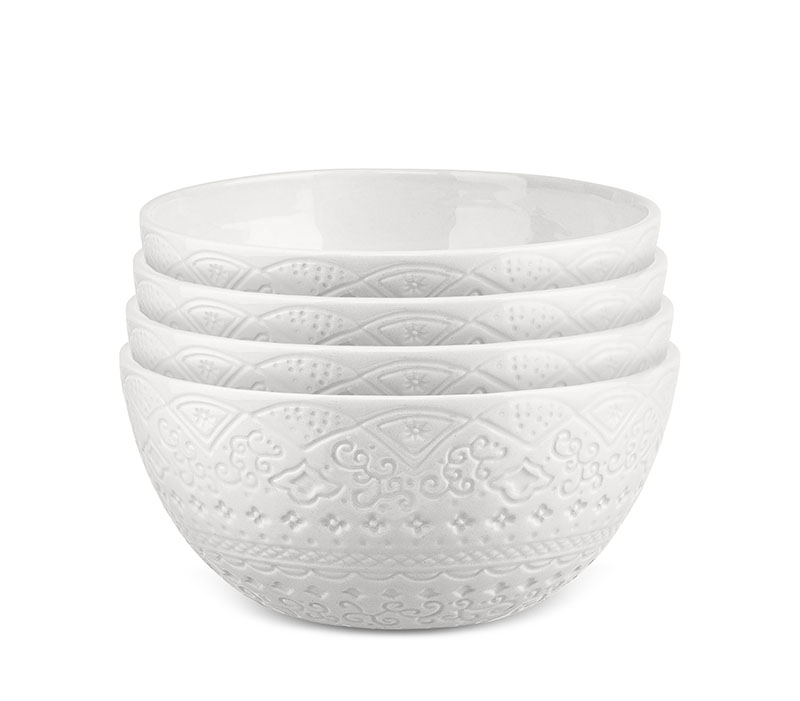 Servis set Skål Cult Design Orient Medium Vit 15cm 4 delar