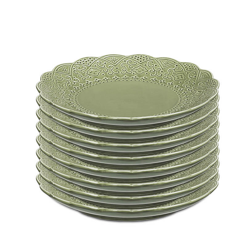 Servis set Assiett Cult Design Orient Cranberry Pesto 19cm Servis set Assiett Cult Design Orient Cranberry Pesto 19cm