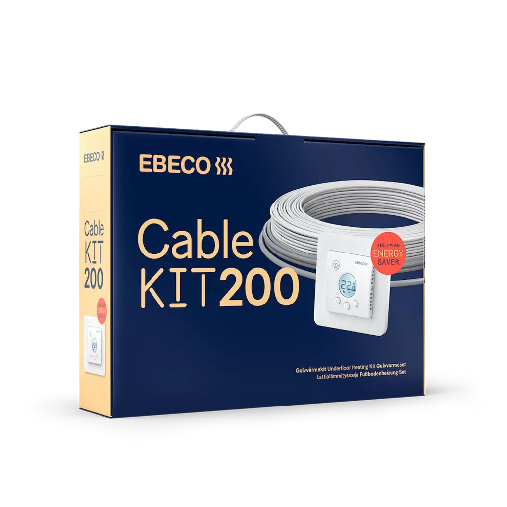 Golvvärme Ebeco Cable Kit 200 - 124m 1380W
