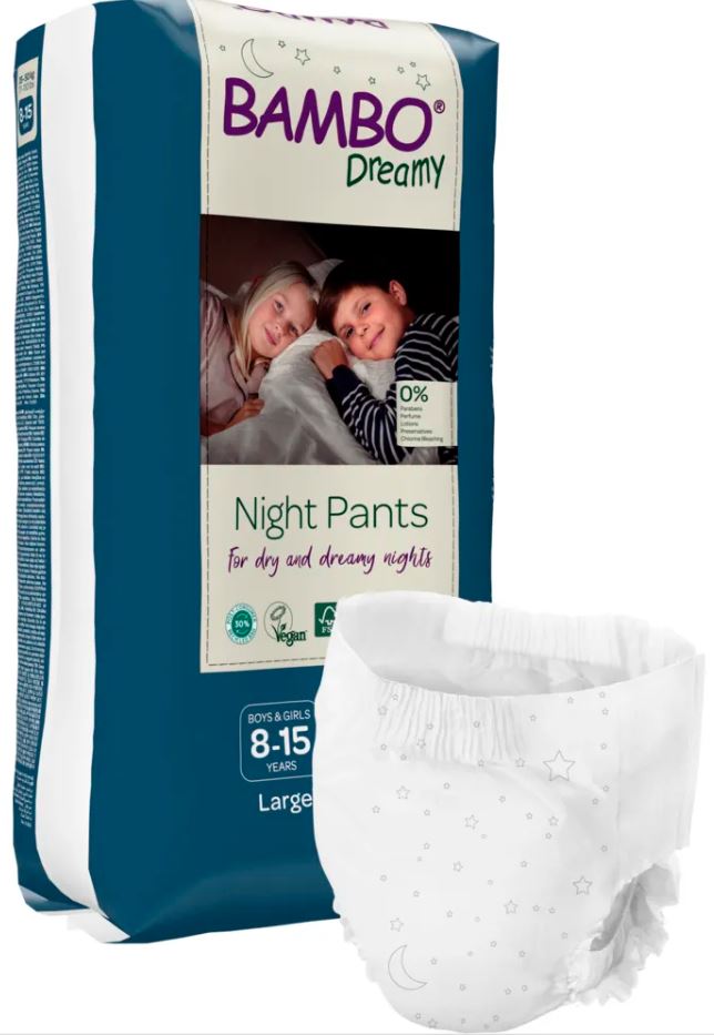 Byxblöja Bambo Dreamy Night Pants 8-15år 35-50kg 10st