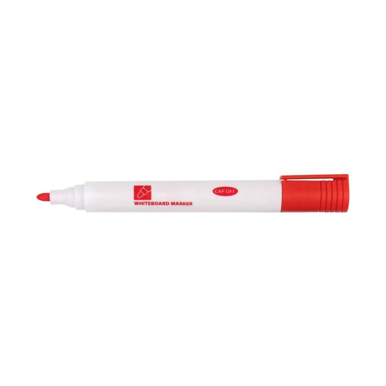 Whiteboardpenna Drywipe Rund Röd