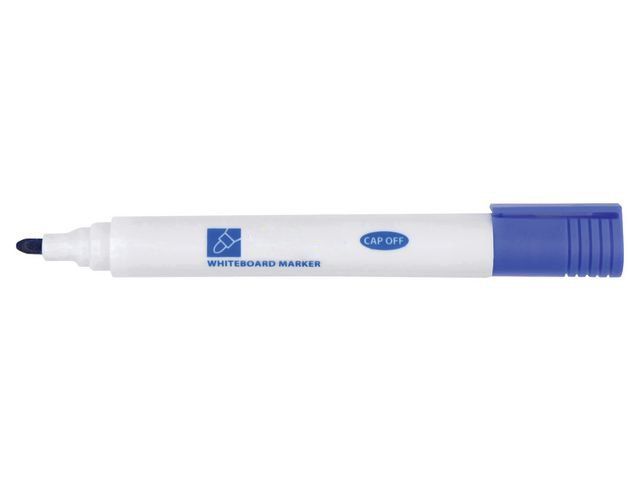 Whiteboardpenna Drywipe Rund Blå