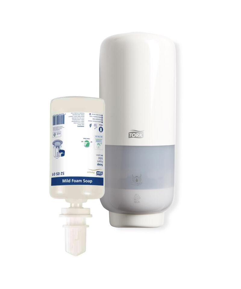 Skumtvål Tork Premium med Mild Doft S4 1L 6st med Vit Dispenser