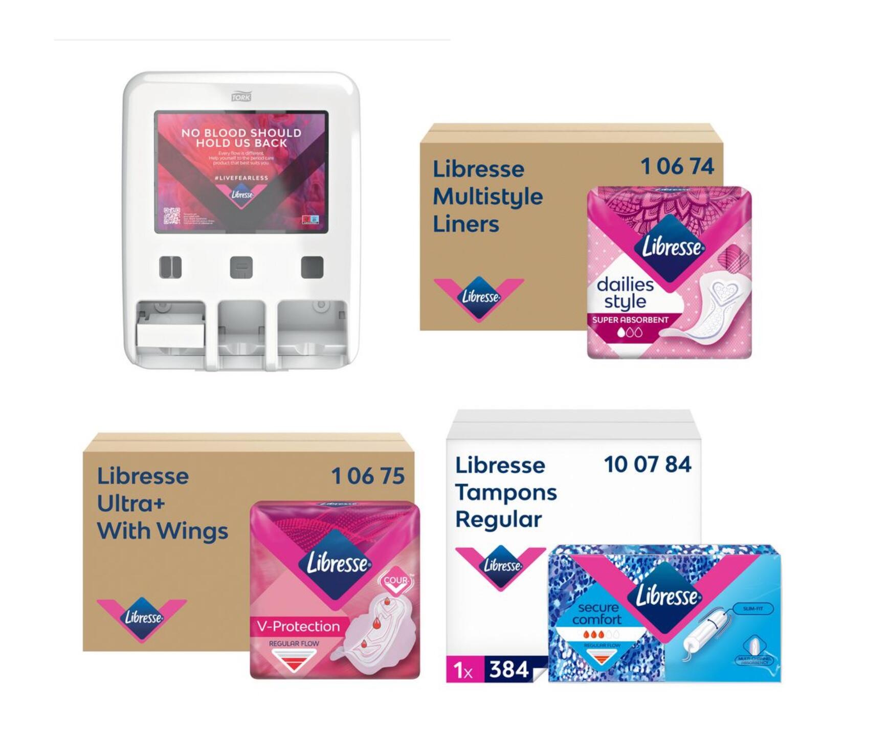 Tampong, Binda & Trosskydd Libresse med Dispenser