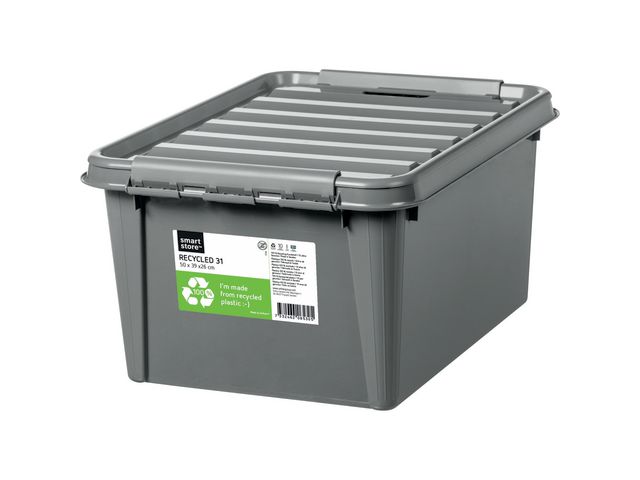 Plastlåda Nordic Brands Smartstore Eco 32L med Lock Grå