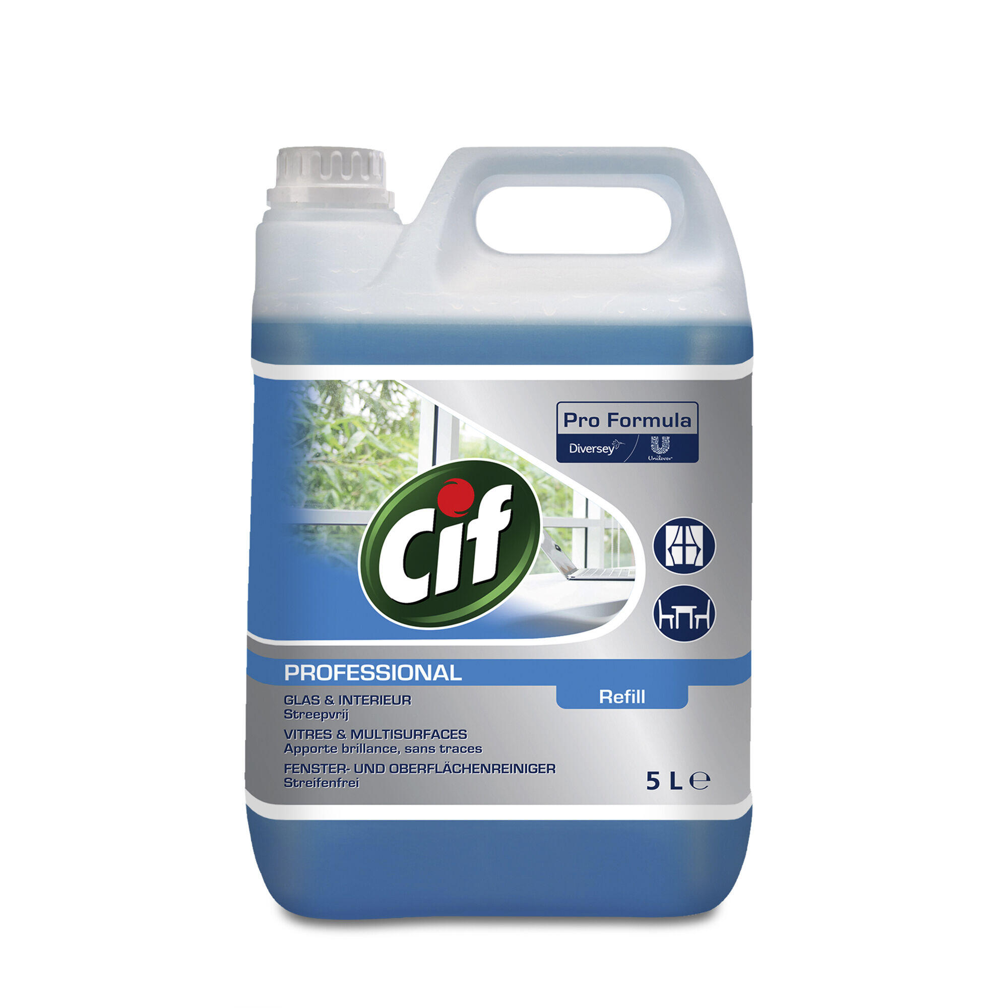 Fönsterputsmedel Diversey Cif Pro Formula Glass & Multi Surface Cleaner 5L Fönsterputsmedel Diversey Cif Pro Formula Glass & Multi Surface Cleaner 5L