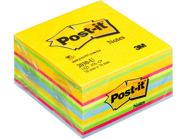 Notes Post-it Kub Sorterade Färger 76x76mm