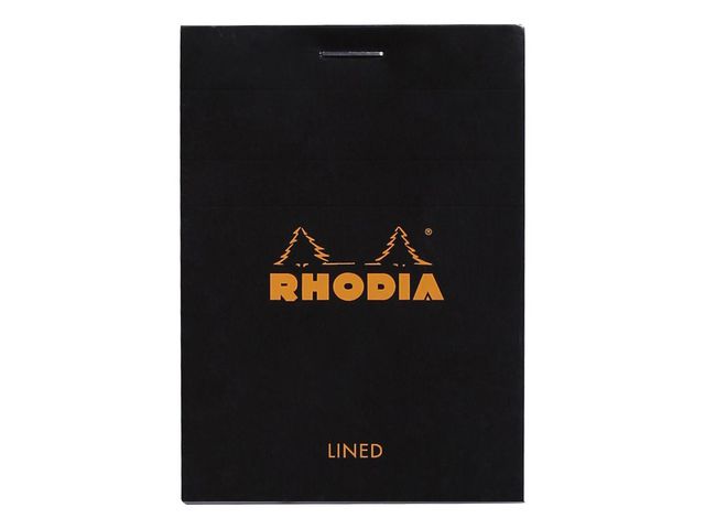 Anteckningsbok Rhodia Linjerat Svart A7 80B