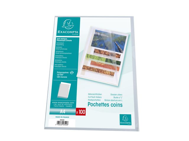 Aktmapp Exacompta Klar A4 0.11mm 100st