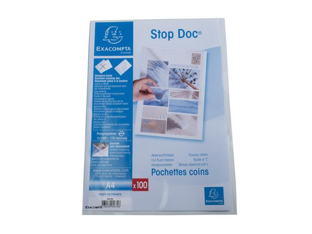 Stop Doc Aktmapp Exacompta Klar A4 0.11mm 100st