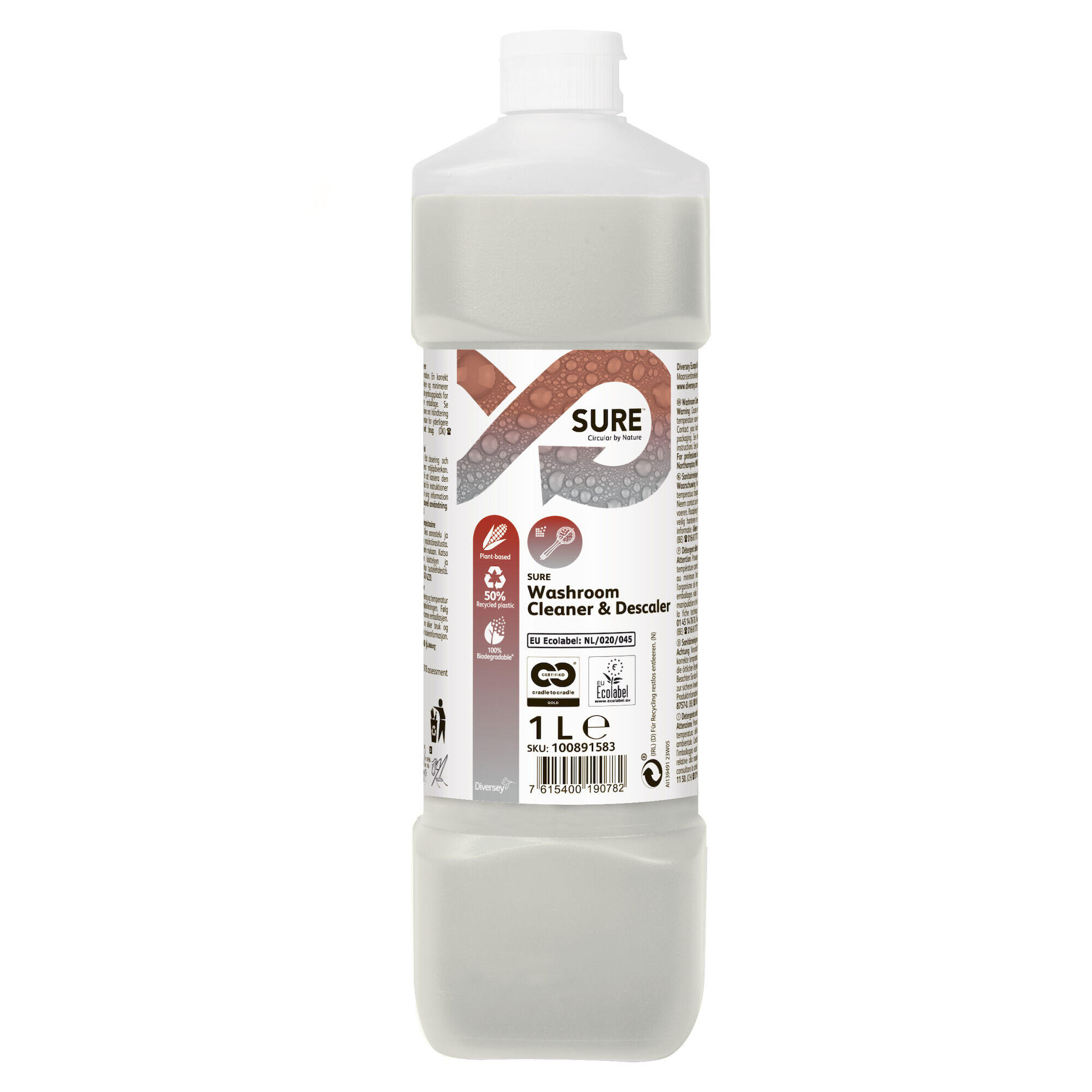 Avkalkningsmedel Diversey Sure Washroom Cleaner & Descaler 1L