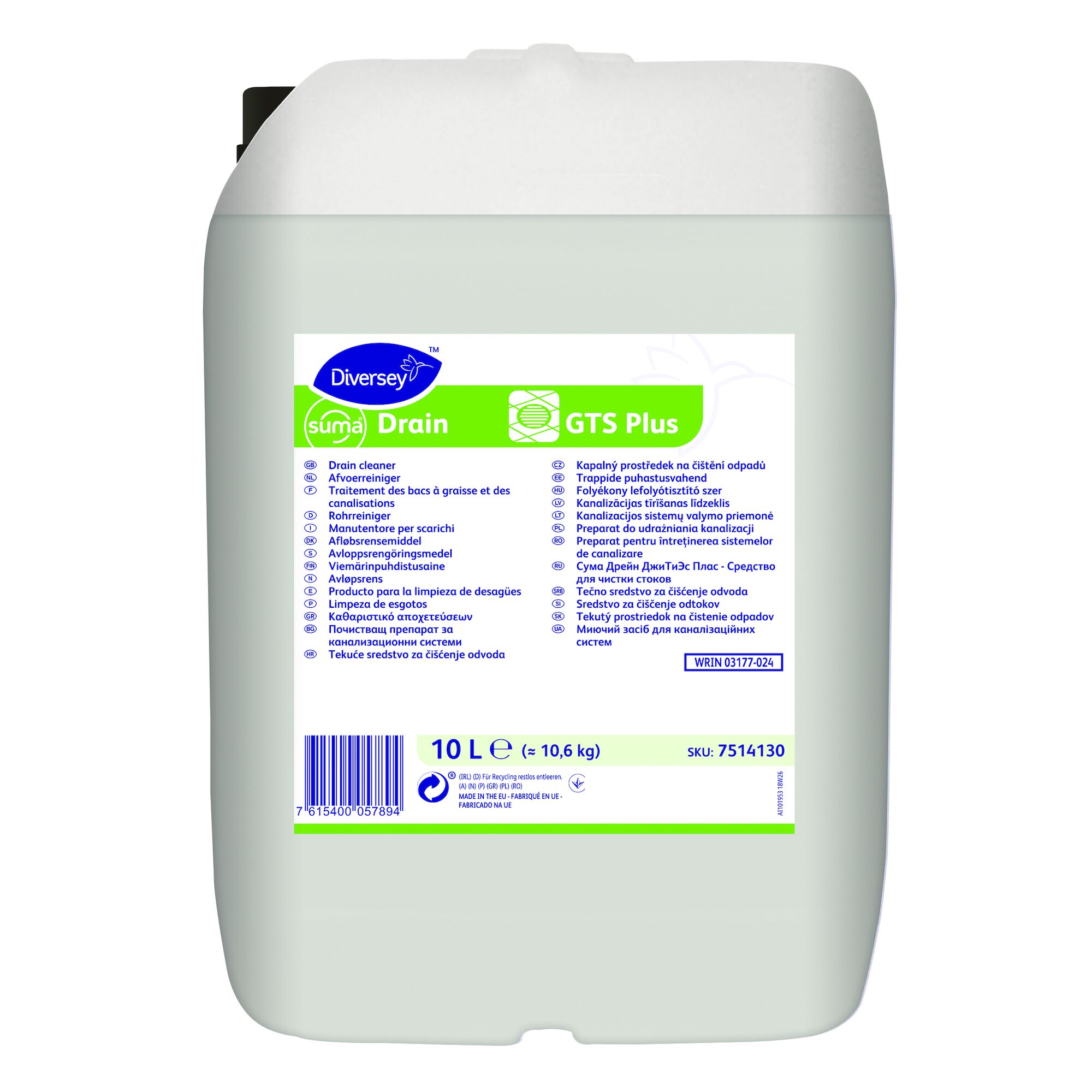 Desinficeringsmedel Diversey Suma Drain GTS Plus 10L