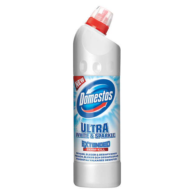 Toalettrengöring Domestos Ultra White & Sparkle 750ml