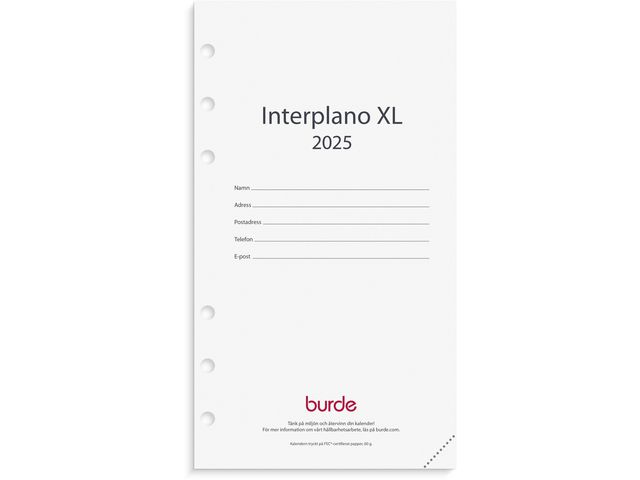 Kalendersats Burde RegentInterplano XL 2025