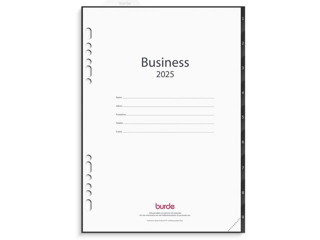 Systemkalender Burde Business Grundsats 2025