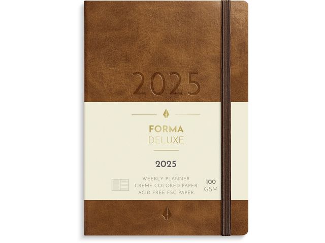 Veckokalender Burde Liten Forma Deluxe Brun 2025