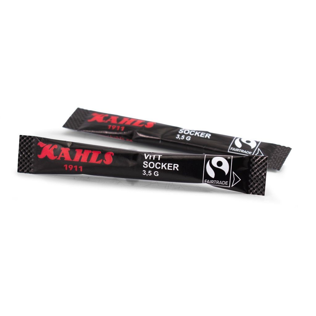 Sockersticks Kahls Fair Vitt Socker 3.5gr 1000st