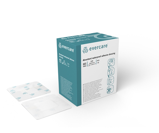 Absorberande Förband Evercare Häftande Duschbart 10x10cm 50st
