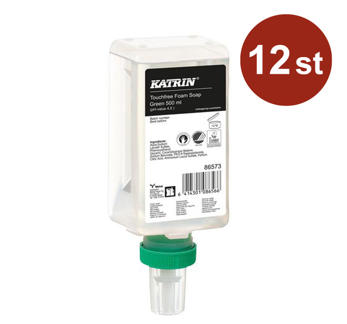 Dispenser Skumtvål Katrin Touchfree Foam Soap Green 500ml