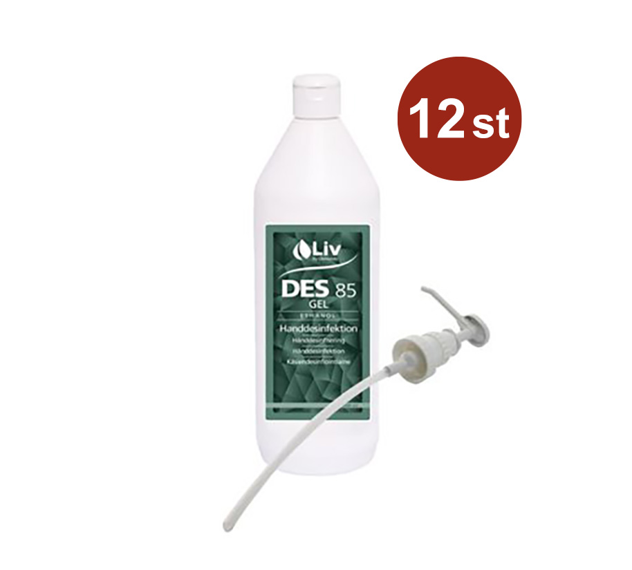 Handdesinfektion Liv Des 85% Gel med Pump 1L