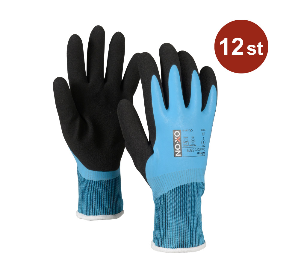 Vinterhandske OX-ON Winter Comfort 3309 Svart-Blå S8