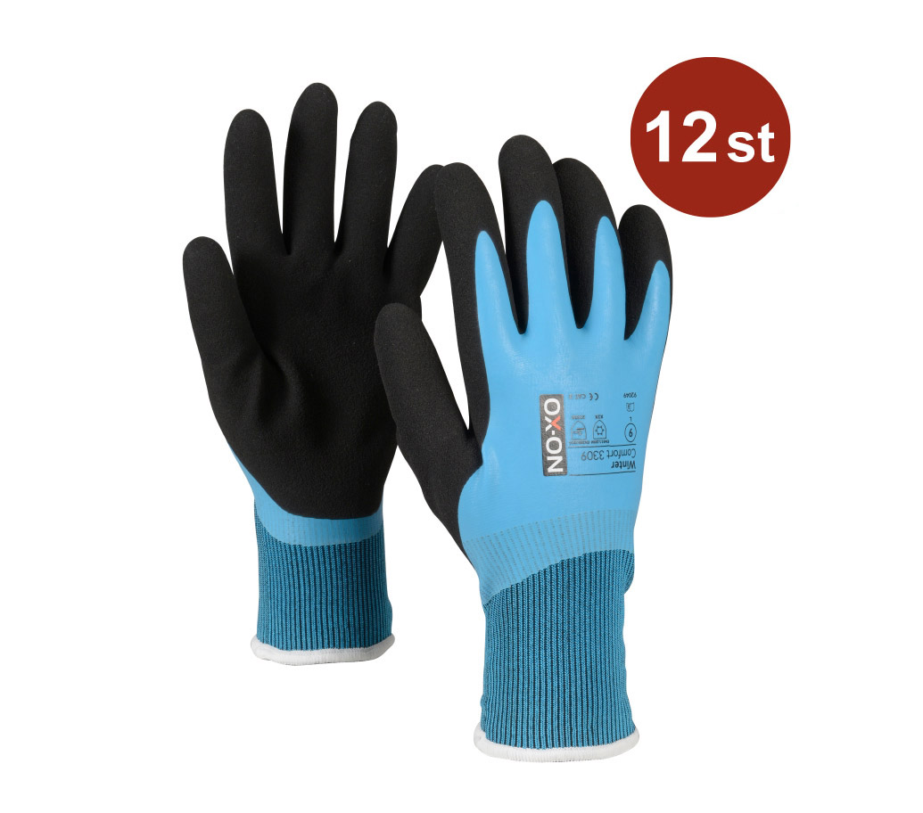 Vinterhandske OX-ON Winter Comfort 3309 Svart-Blå S11