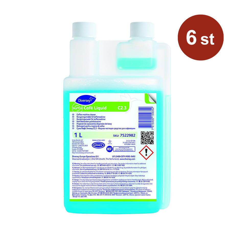 Rengöringsmedel Diversey Suma Café Liquid C2.3 1L