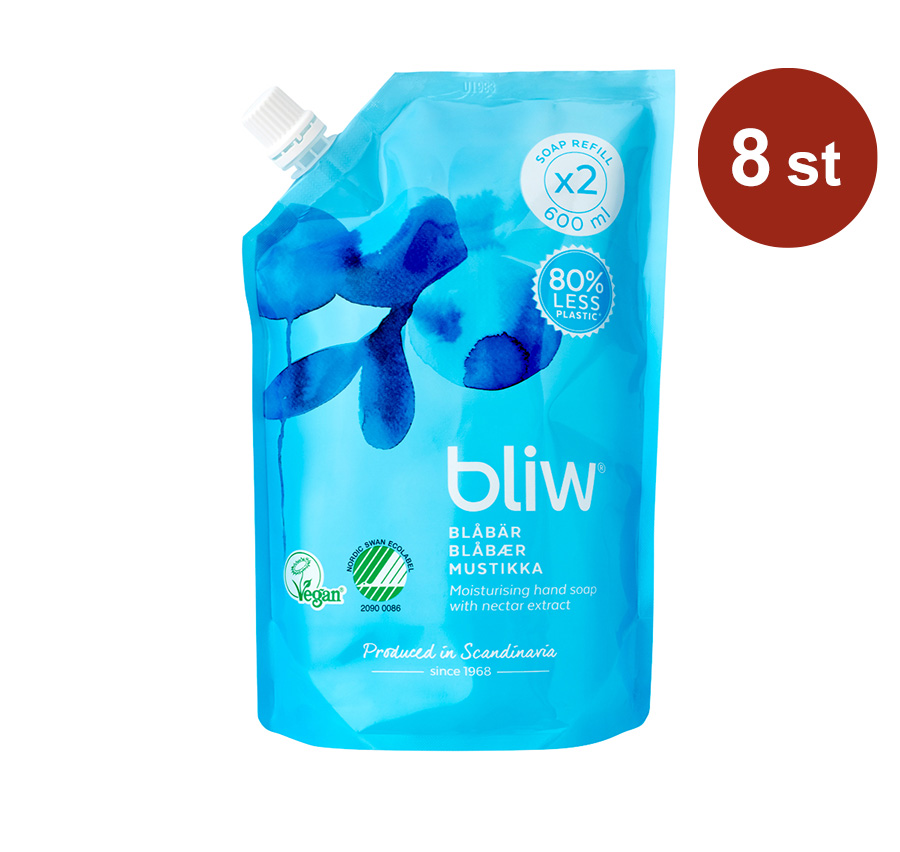 Handtvål Bliw Refill Blåbär 600ml