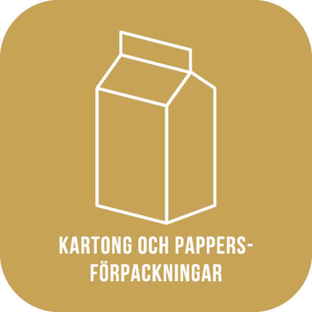Dekal Källsortering Nordex Pappersförpackning Brun