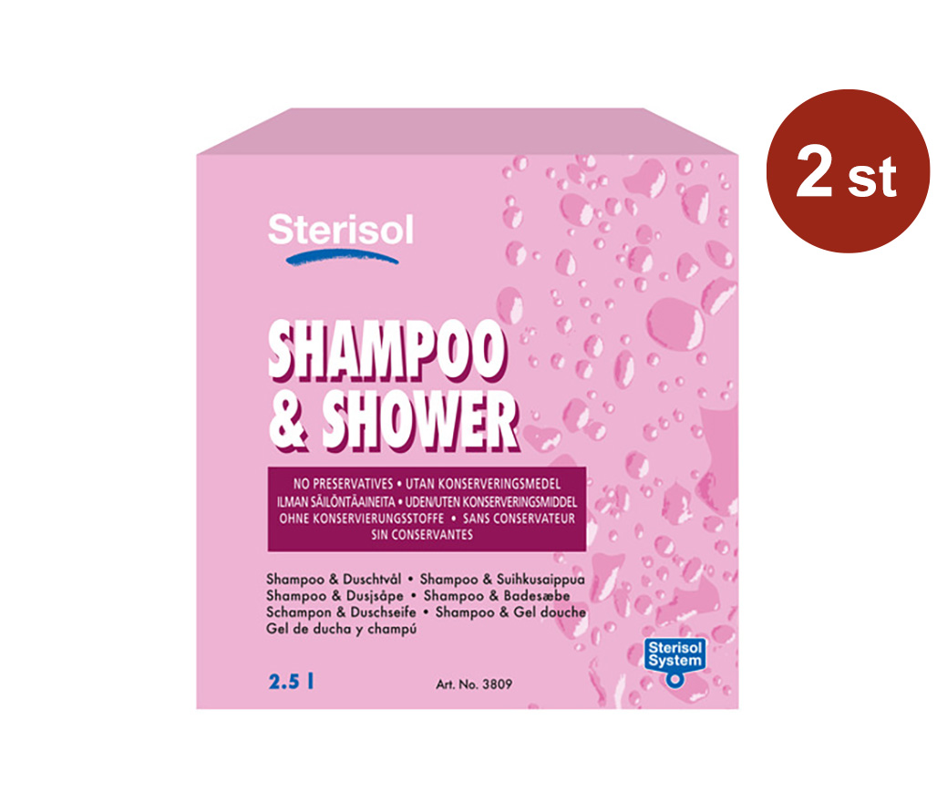 Dispenser Duschtvål Sterisol Refill Shampoo and Shower 2.5L