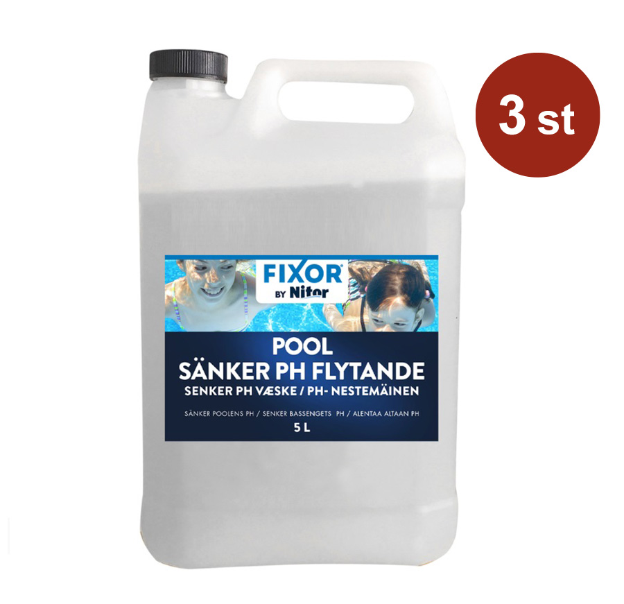 Sänker pH Fixor by Nitor Flytande för Pool 5L