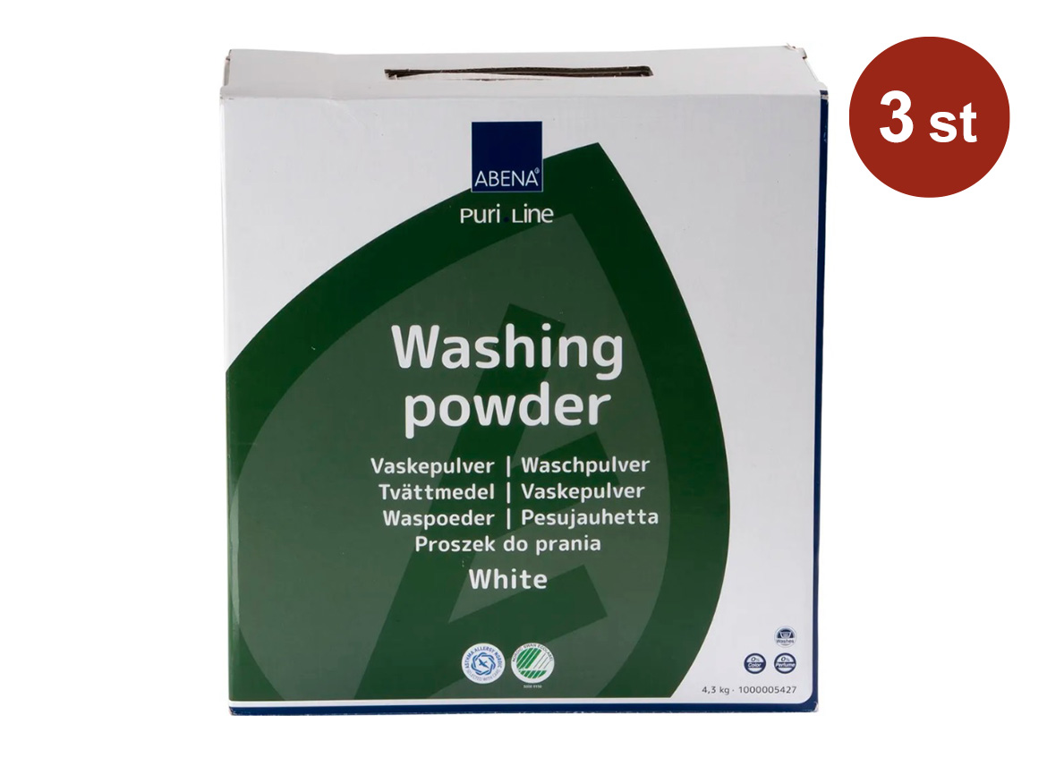 Tvättmedel Abena Puri-Line Oparfymerad Vit 4.3kg