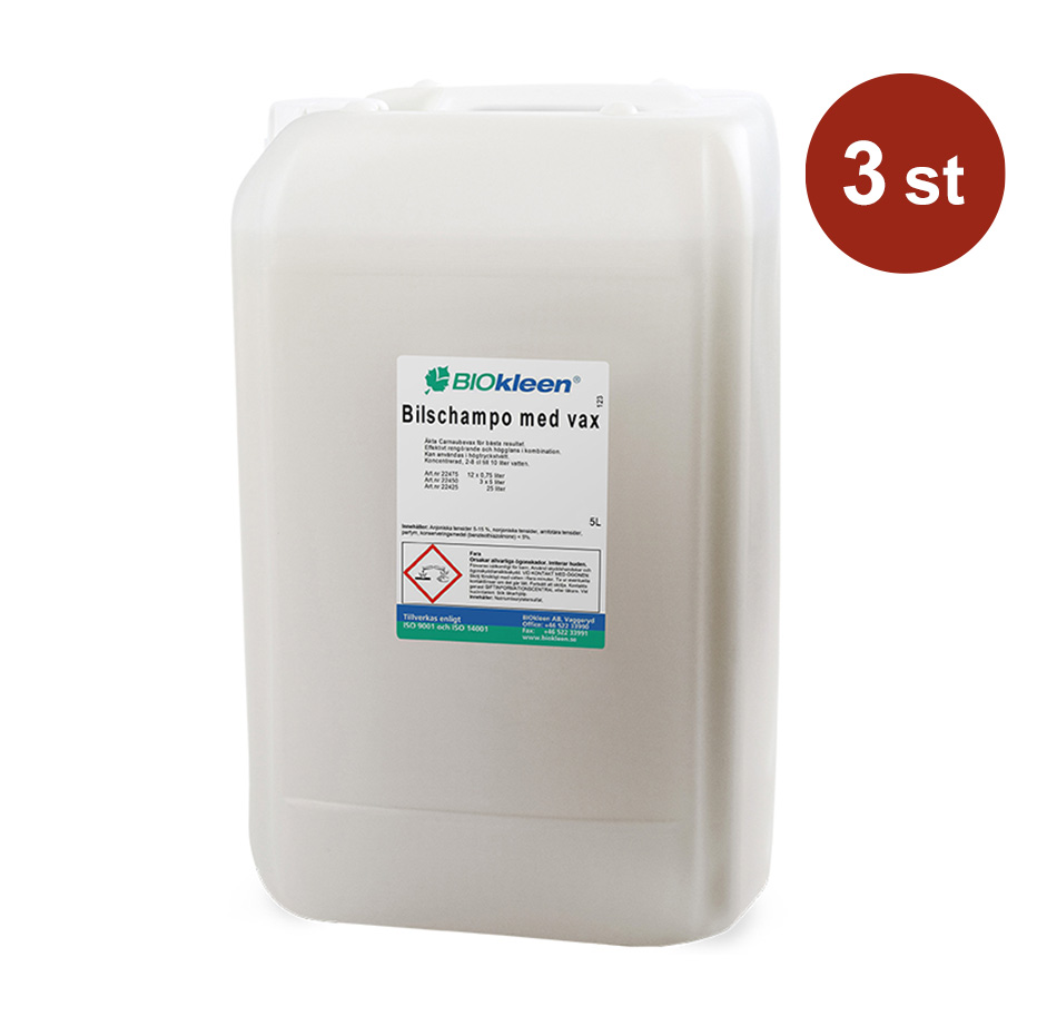 Bilschampo Biokleen med Vax 5L
