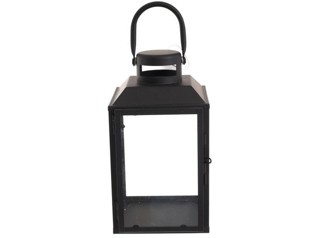 Ljuslykta Metall Svart 23cm