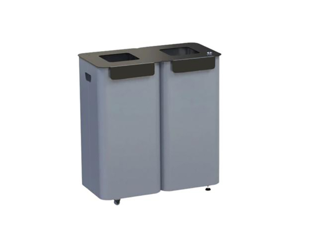 Sorteringskärl Nordex Modular Bin Grå-Svart 2x70L