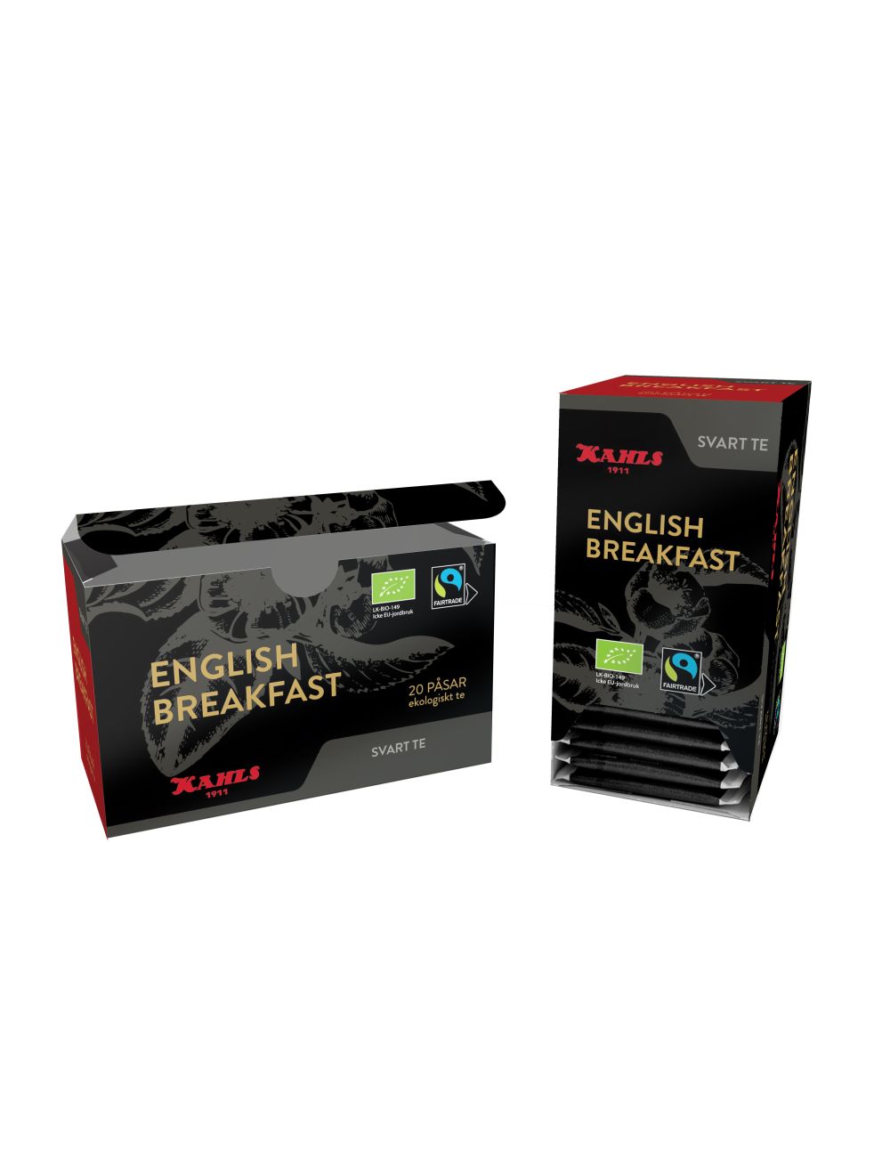 Påste Kahls Kuvert Svart English Breakfast FT&Org 20st