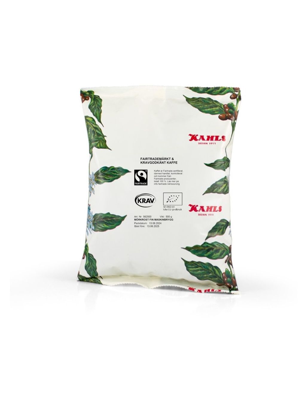 Kaffe Kahls Malt Mörkrost Fin Maskinbrygg Fairtrade & KRAV 500g
