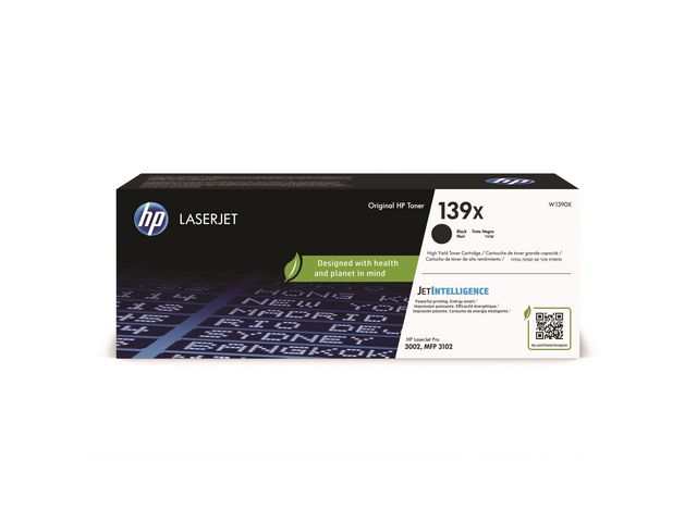 Toner HP W1390X 139X Svart 4K