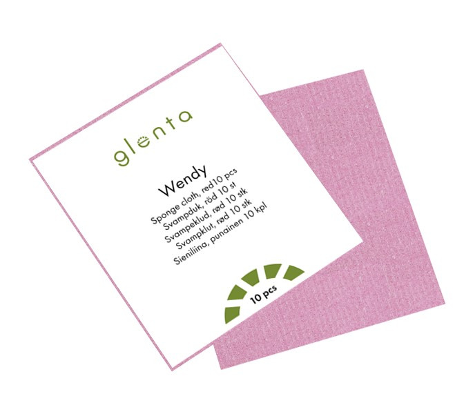 Svampduk Glenta Wendy Röd 10st