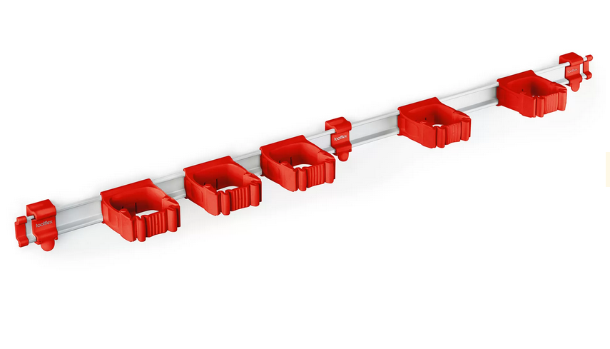 Skena Toolflex One Röd 94cm med 5 Hållare Skena Toolflex One Röd 94cm med 5 Hållare