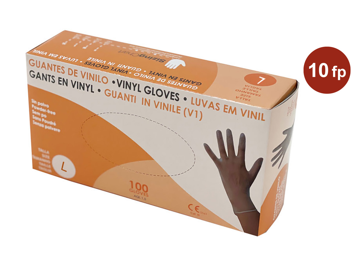 Vinylhandske New Mark Opudrade L 100st